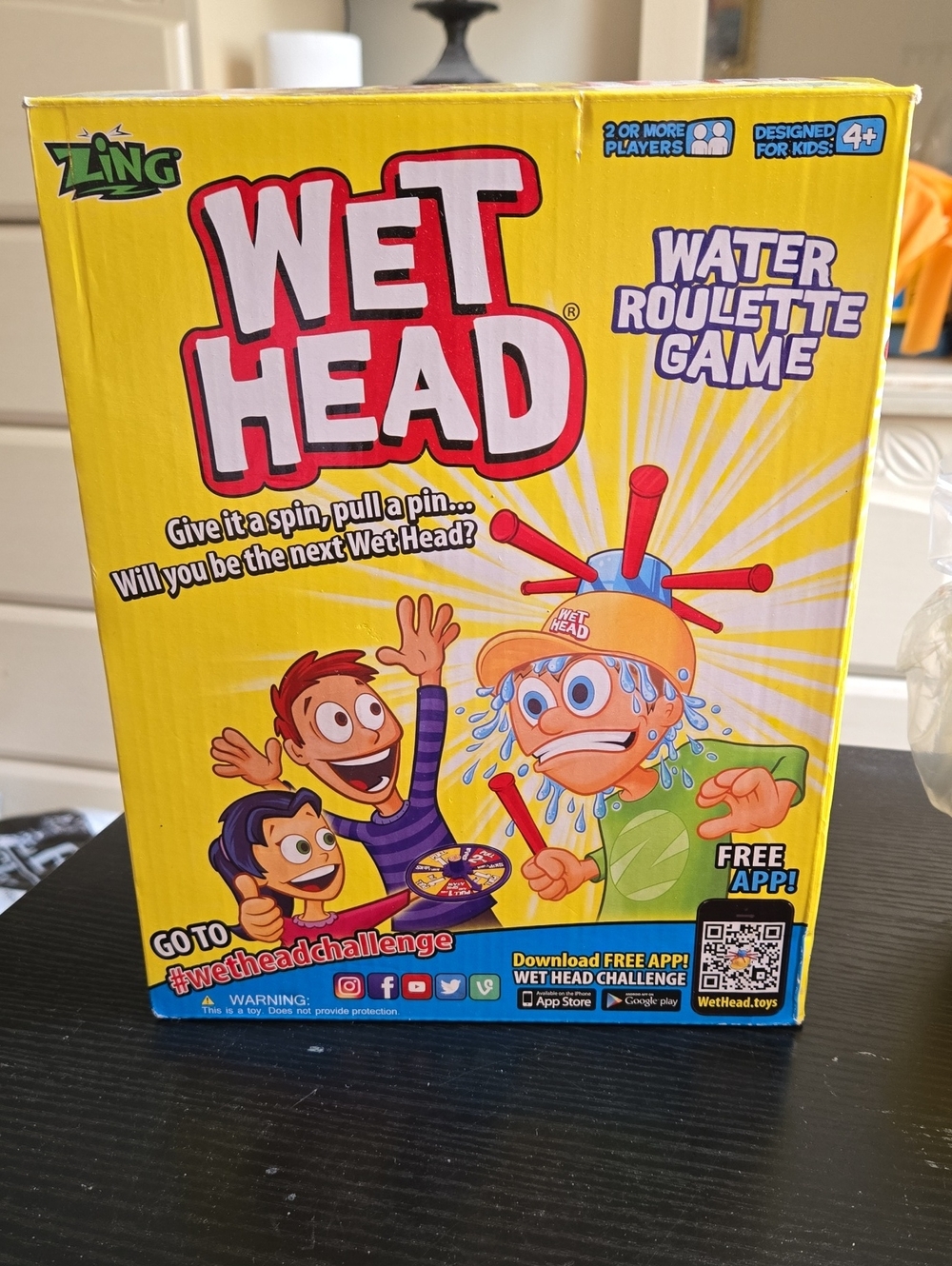 Zing Wet Head Water Roulette Game - Yellow